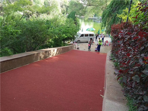 白山彩色路面施工
